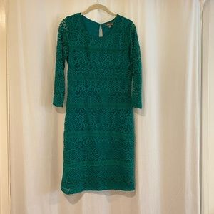 Festive Green Lace Neiman Marcus Holiday Dress